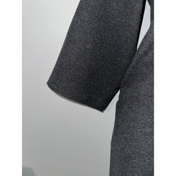 Shop‎ Meg Charcoal Grey Wool Feel V Neck Dress 3/4 Sleeve EUC Size M - Picture 3 of 6
